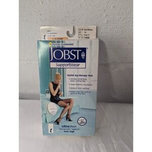 Jobst Mild Compression UltraSheer 8-15 mmHg Sun Bronze Knee Stockings Sz 7-9 New
